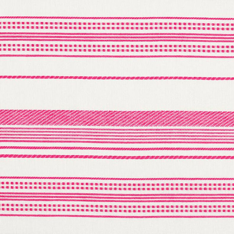 Bomuldsstof broderede striber – uldhvid/pink,  image number 1