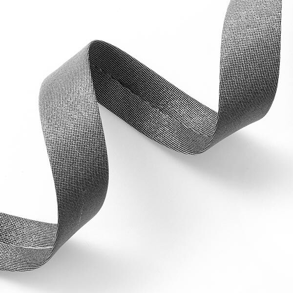 Skråbånd Metallisk [20 mm] – sort,  image number 1