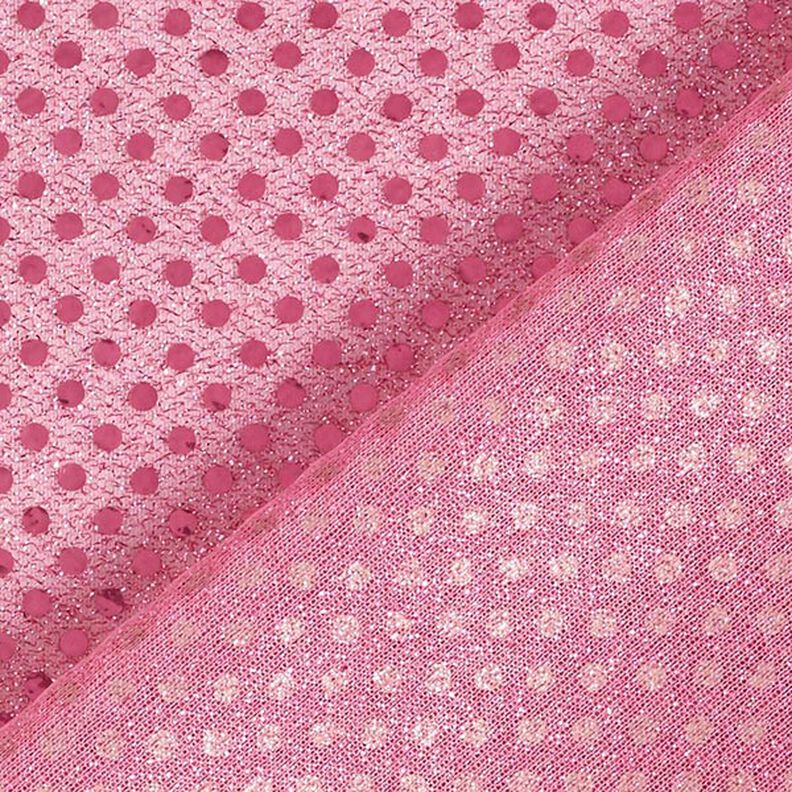 Pailletstof små prikker – rosa,  image number 5