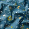 Bomuldsstof Cretonne stjernebilleder – havblå,  thumbnail number 2