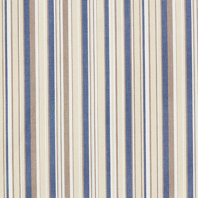 Markisestof fine striber – beige/jeansblå,  image number 1