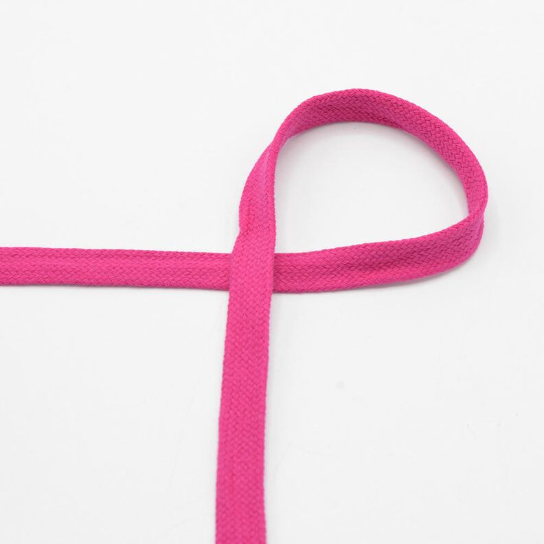Flad kordel Hættetrøje Bomuld [15 mm] – intens pink,  image number 1