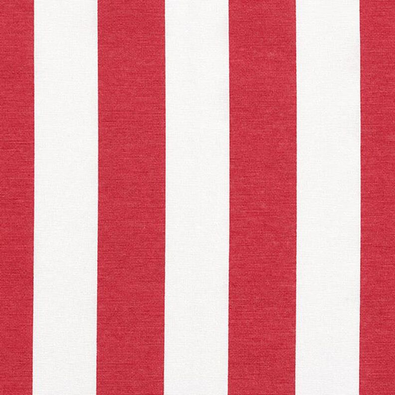 Dekorationsstof Canvas Striber – rød/hvid,  image number 1
