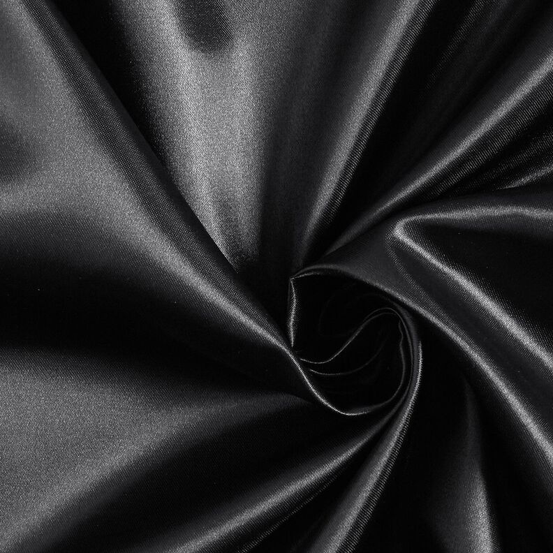 Polyestersatin – sort,  image number 1