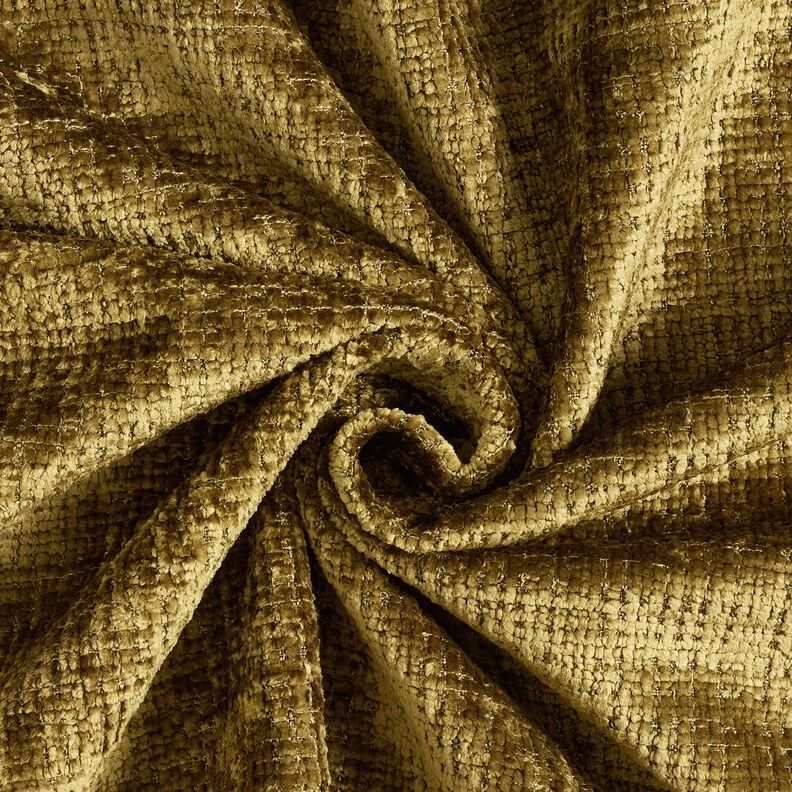 Polsterstof Chenille Ensfarvet – olivengrøn,  image number 1