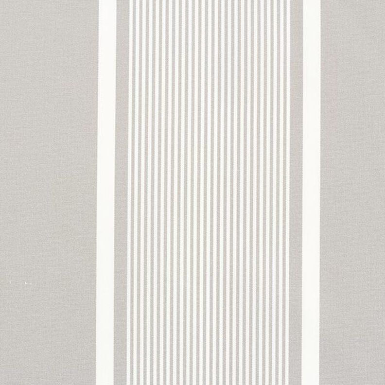 Outdoorstof Canvas stribemiks – lysegrå/hvid,  image number 1