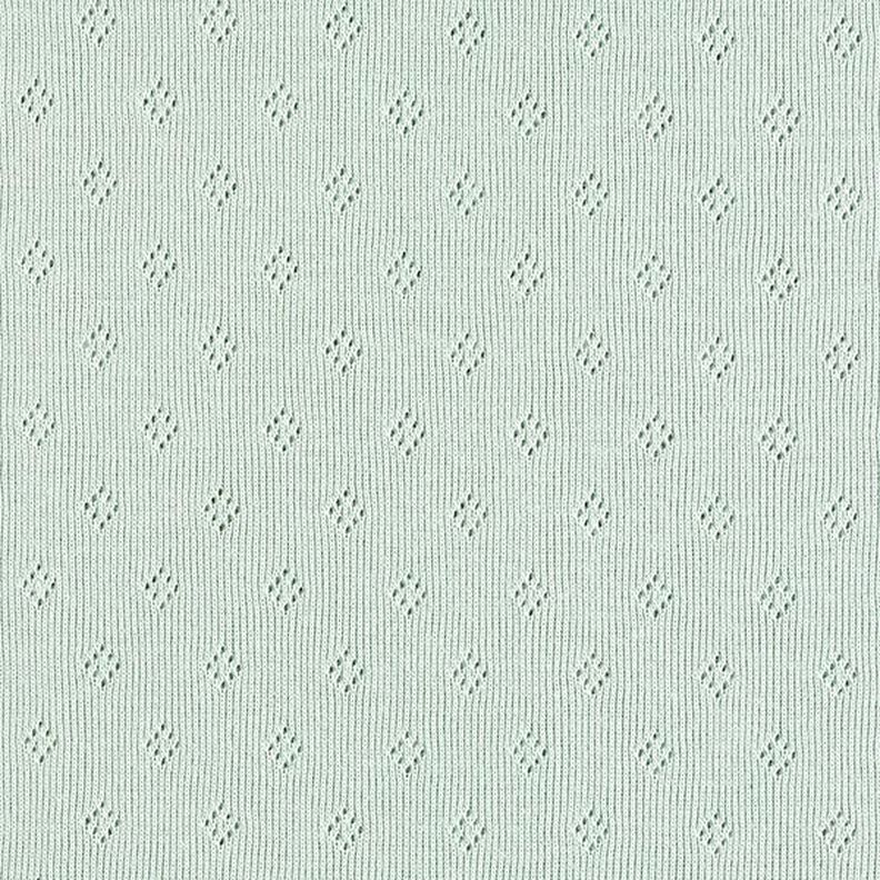 Finstrikjersey med hulmønster – mint,  image number 1