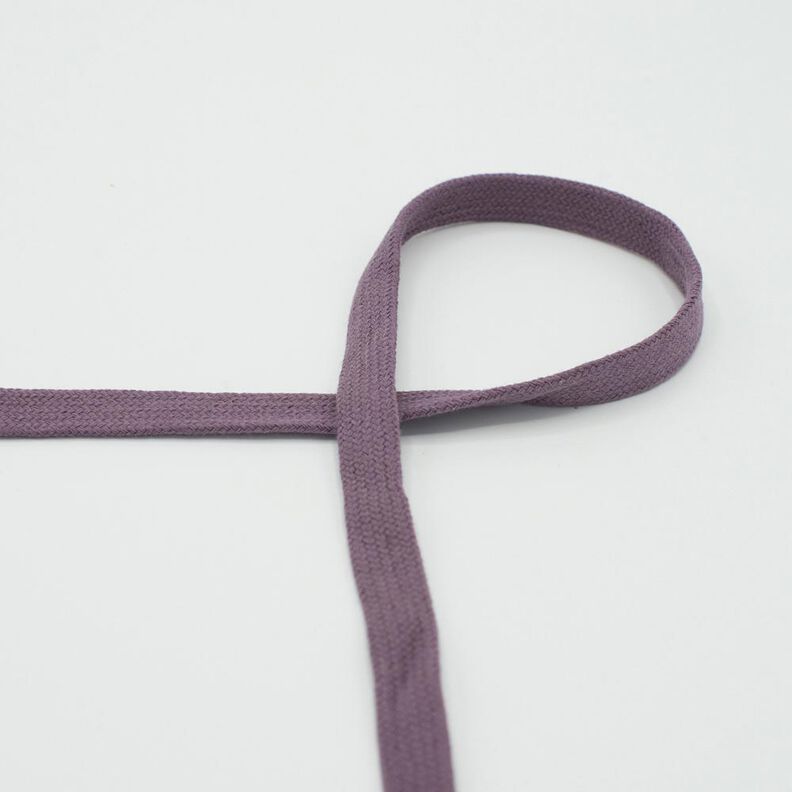 Flad kordel Hættetrøje Bomuld [15 mm] – aubergine,  image number 1