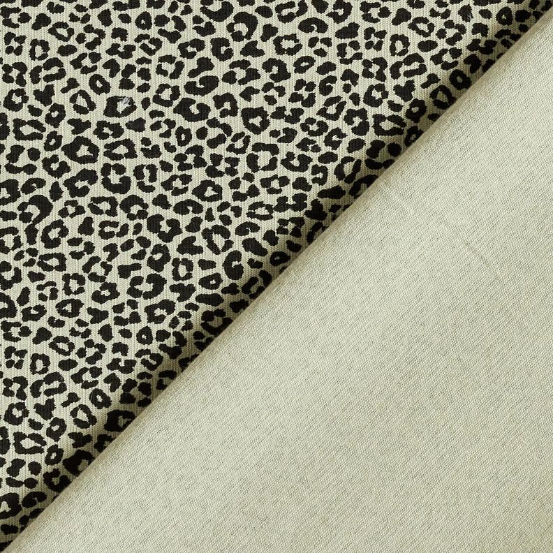 Bomuldsjersey Mini Leo-print – greige/sort,  image number 4
