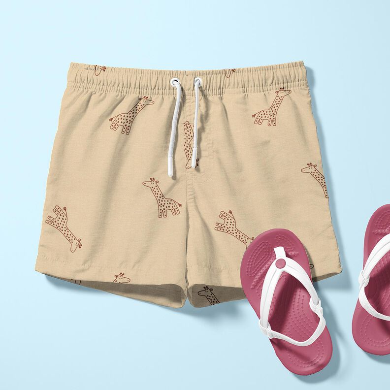 Bomuldsjersey giraffer – mandel,  image number 6