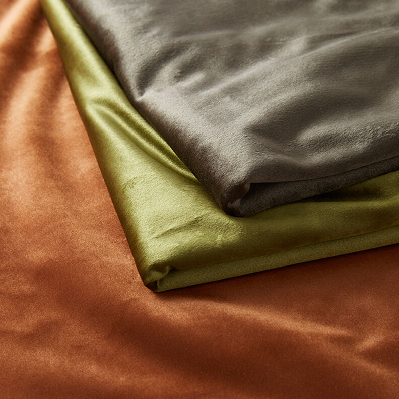 Dekorationsstof fløjl – olivengrøn,  image number 4