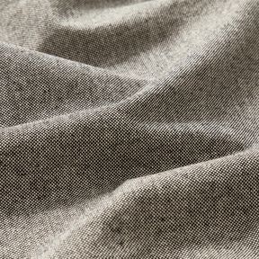 Dekorationsstof Halvpanama tofarvet &ndash; sort/natur, 