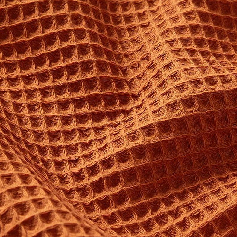 Vaffelpiqué – terracotta,  image number 2