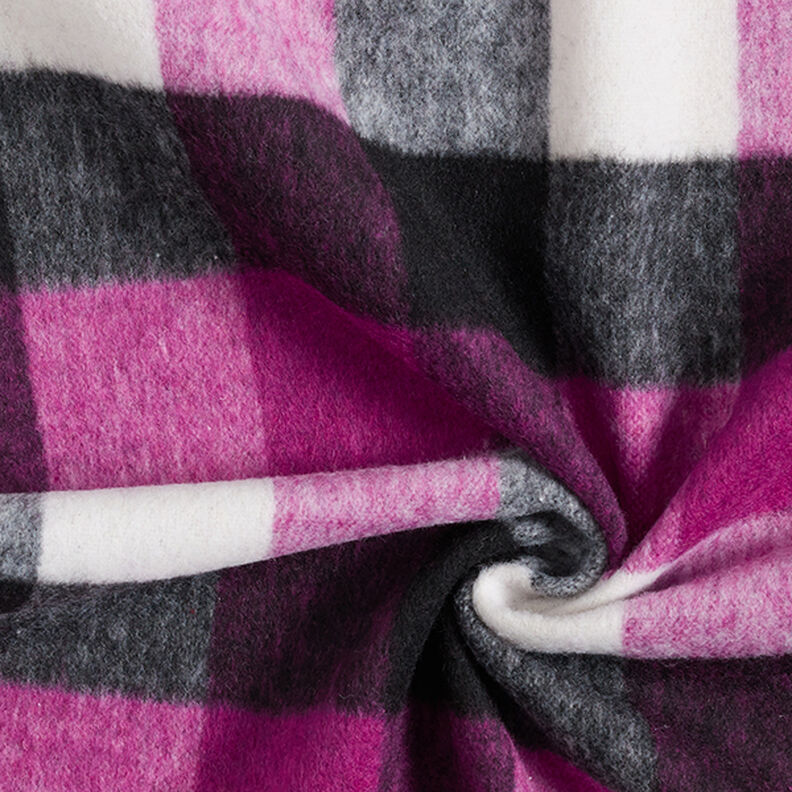 Frakkestof blanding af ny uld tern – drue,  image number 3