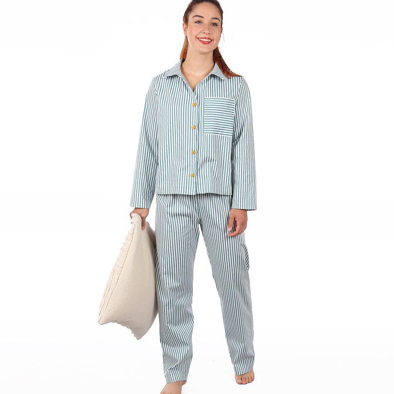 FRAU HILDA Pyjamas med kort og lang variant | Studio Schnittreif | XS-XXL,  image number 4