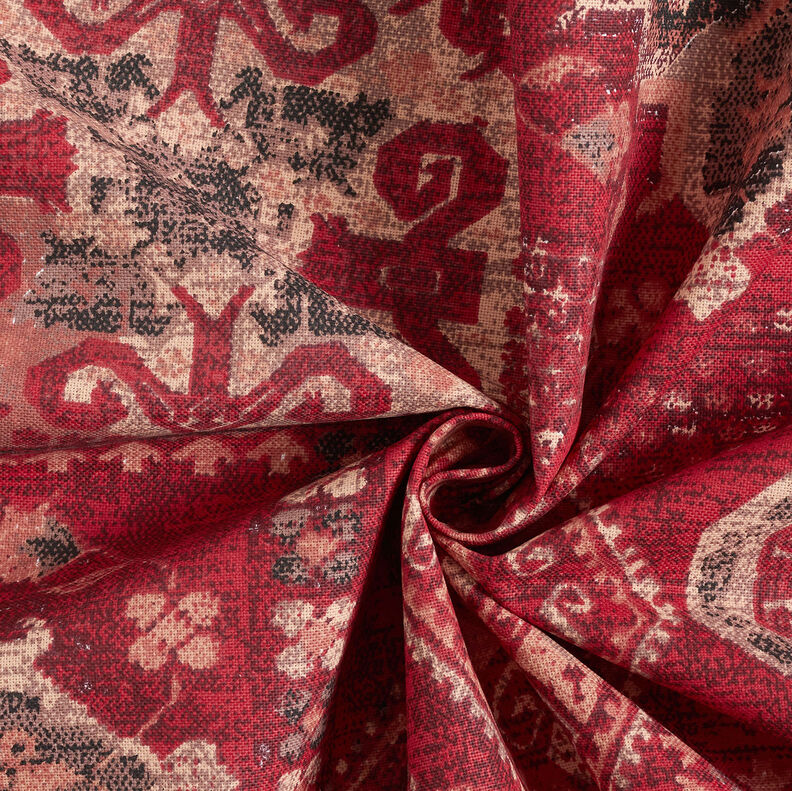 Dekorationsstof Halvpanama kelimtæppe – karminrød,  image number 3