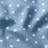 Økologisk bomuldspoplin spredte hjerter – lys jeans-blå,  thumbnail number 2