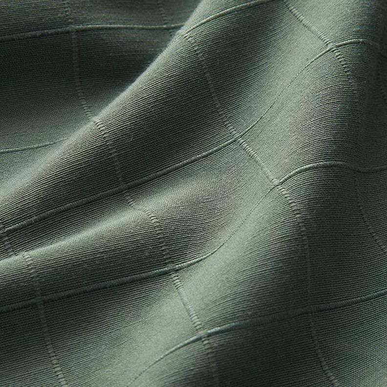 Dekorationsstof gitter-tern genanvendt – mørkegrøn,  image number 2