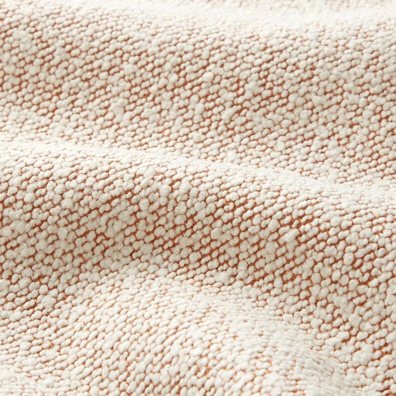 Outdoor stof fin bouclé – laksefarvet/uldhvid,  image number 3