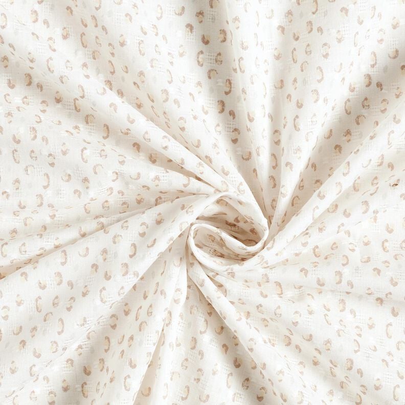 Fin bomuldsbatist ajoure dobby leopardprint – hvid/anemone,  image number 3