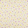 Dekorationsstof Halvpanama små forårsblomster – uldhvid/vaniljegul,  thumbnail number 1
