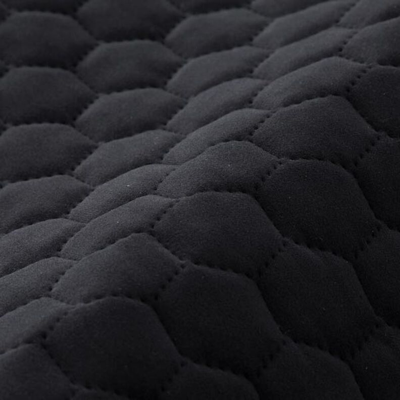 Polsterstof quiltet fløjl vokstavle – sort,  image number 2