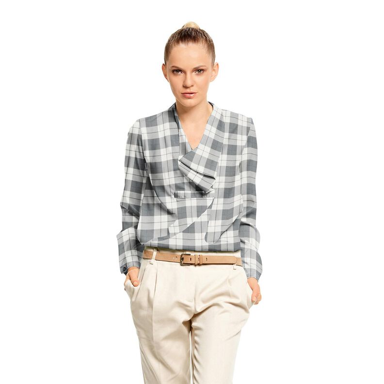 Fint bomuldsstof tern – lysegrå/hvid,  image number 5