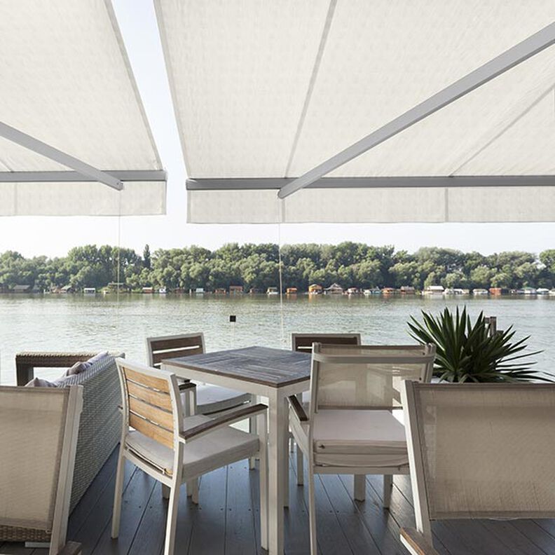 Markisestof ensfarvet – uldhvid,  image number 10