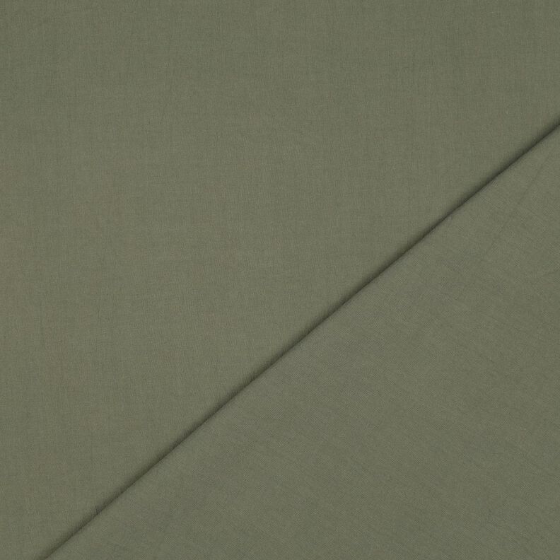 Bomuldsstof Kr&oslash;llet forvasket &ndash; m&oslash;rk olivengr&oslash;n,  image number 3
