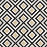 Dekorationsstof Jacquard Art deco romber – uldhvid/guld,  thumbnail number 1