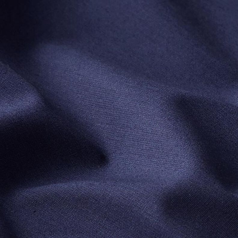 Bomuldspoplin Ensfarvet – marineblå,  image number 2