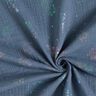 Musselin/Dobbelt-Crincle stof enhjørninger Folietryk – blågrå,  thumbnail number 4