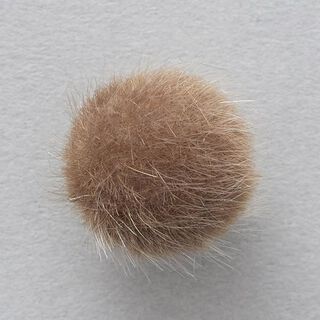 Øskenknap pompon [  Ø15 mm ] – mellembrun, 