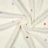Teddyplys broderede hjerter | Poppy Fabrics – elfenben/rosé,  thumbnail number 3