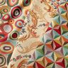 Dekorationsstof Gobelin farverige cirkler – lysebeige/karminrød,  thumbnail number 5