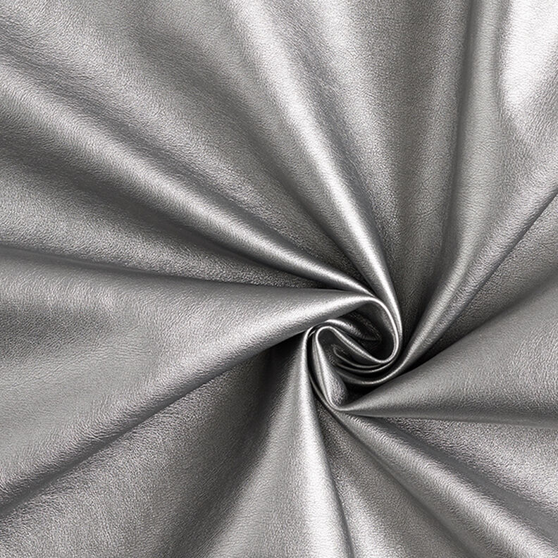 Kunstlæder Metallic-glans – antikoxideret sølv metallisk,  image number 1
