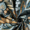 Dekorationsstof Halvpanama paisley-blade – blågrå,  thumbnail number 3