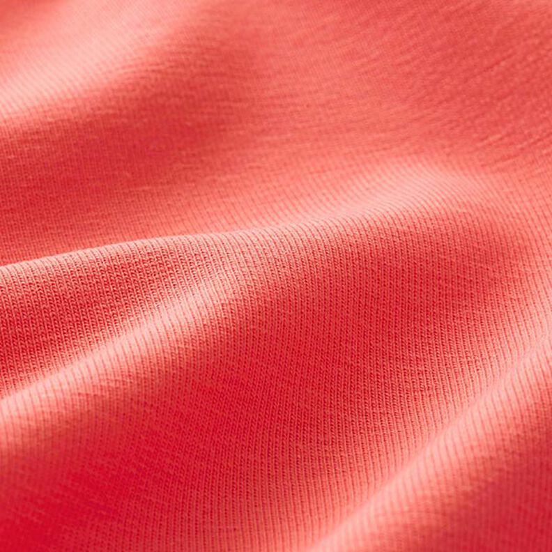 Bomuldsjersey Medium ensfarvet – hummerfarvet,  image number 4