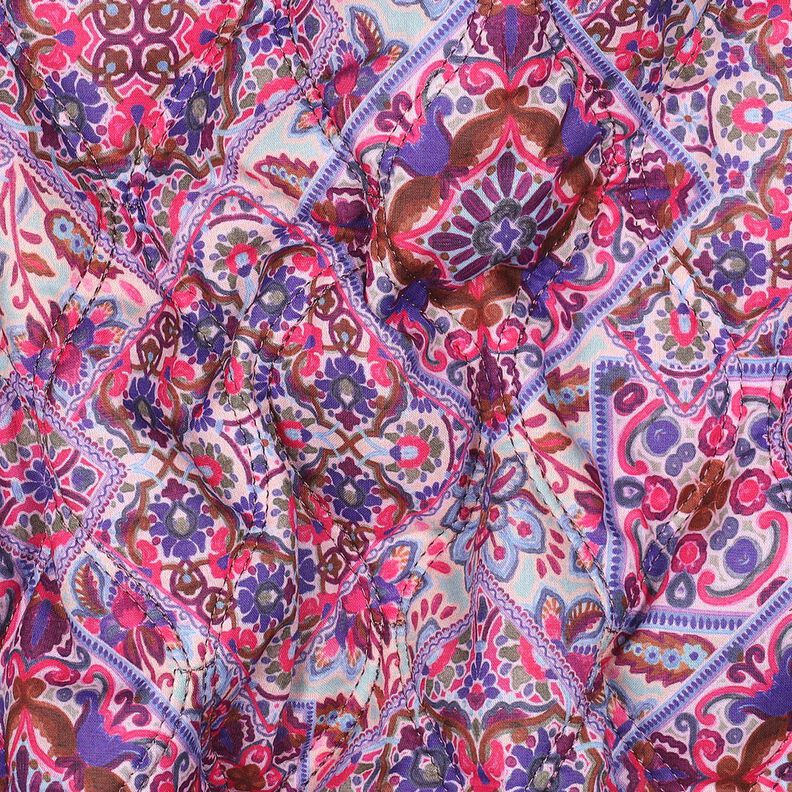 Quiltstof Doubleface romber | Poppy Fabrics – blålilla/kastaniebrun,  image number 2