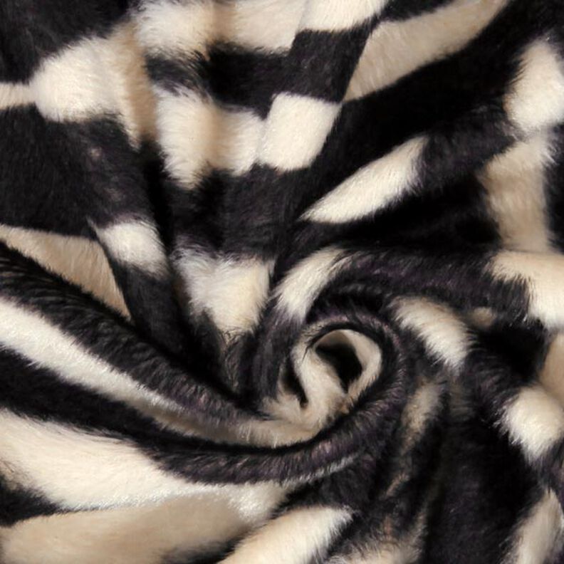 Kunstpels zebra – creme/sort,  image number 2