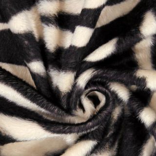 Kunstpels zebra – creme/sort, 