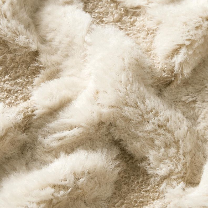 Kunstpels Bouclé stof romber – sand/natur,  image number 2