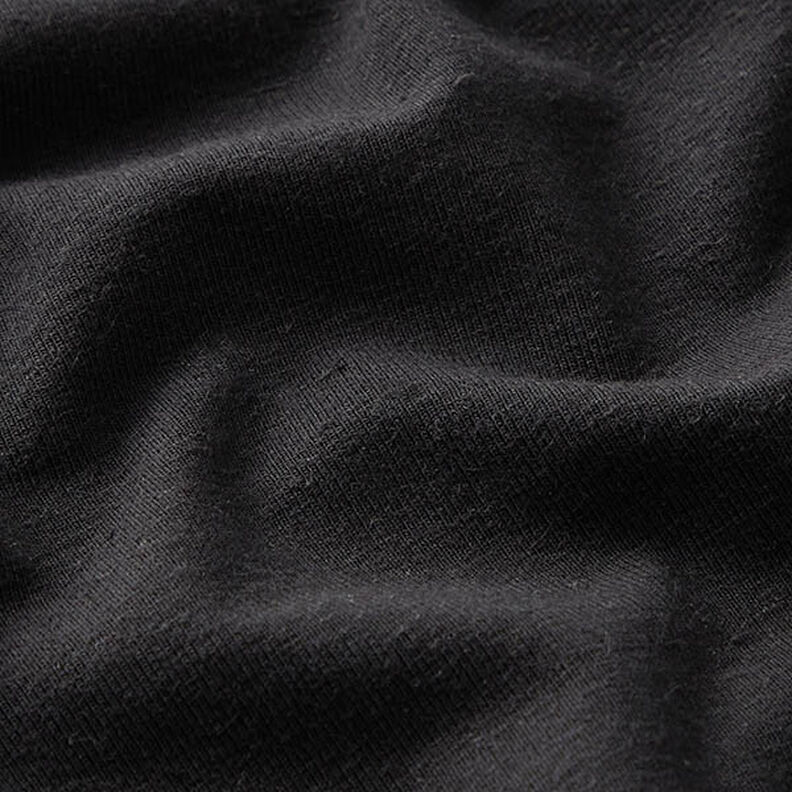 Jersey bomulds-hør-miks ensfarvet – sort,  image number 2