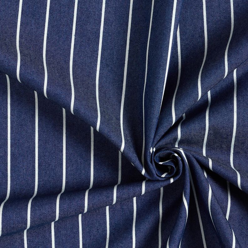 Chambray Striber – marineblå/uldhvid,  image number 3