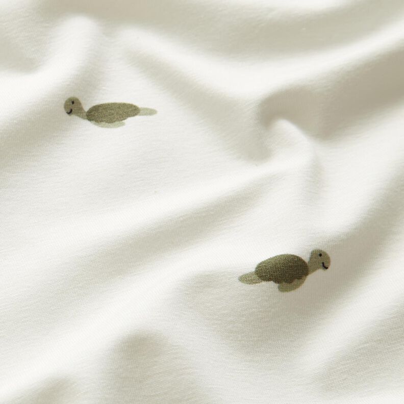 Bomuldsjersey små skildpadder – uldhvid,  image number 2