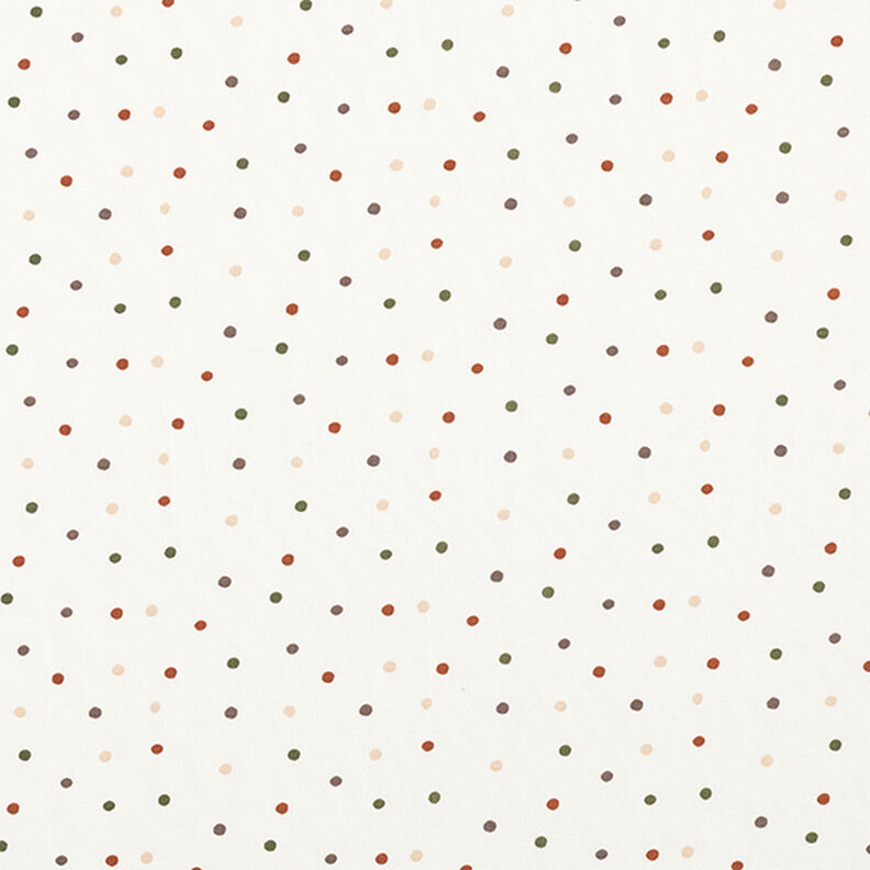 Bomuldsjersey farvede prikker – uldhvid,  image number 1