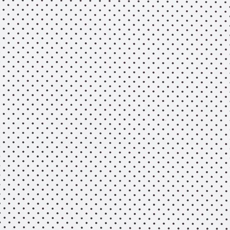 Bomuldspoplin små prikker – hvid/sort,  image number 1