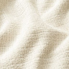 Polsterstof Chenille Ensfarvet – uldhvid | Reststykke 50cm, 