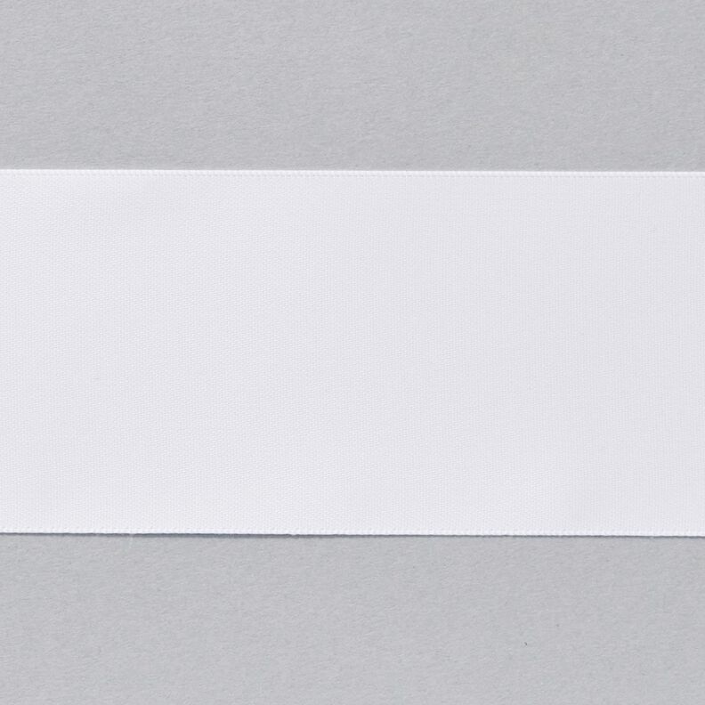 Satinbånd [50 mm] – hvid,  image number 1