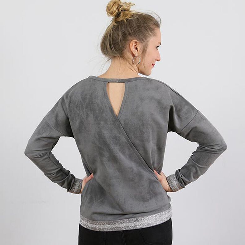 FRAU VEGA - afslappet trøje med wrap-look bagpå, Studio Schnittreif  | XS -  XXL,  image number 6